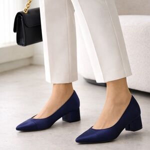 NEW Pedro Garcia Satin- finish low heeled pumps Size 39 Spain